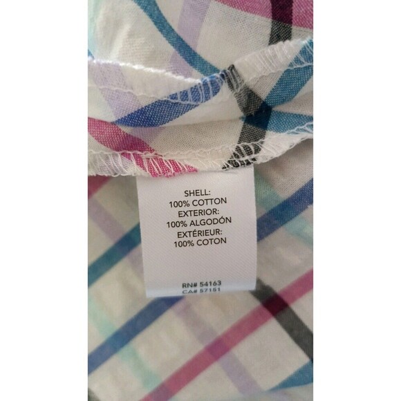 Chaps A Line Wrap Dress Size 14 Sleeveless Plaid Surplus Tie Waist Zippered New - Picture 9 of 9